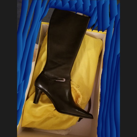 JOAN & DAVID CIRCA CjStanton Black Leather Boots 8M NEW w/o Tags - Picture 9 of 10